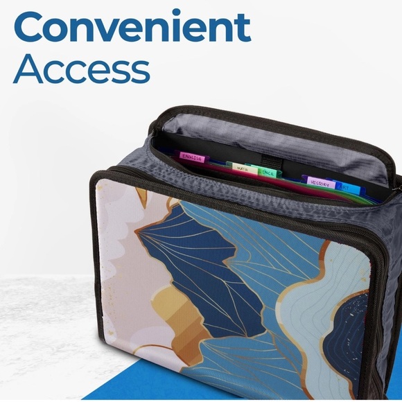 Case It Mighty Zip Tab 3 Inch Zipper Ring Binder with Expanding File 600 Sheets - Picture 6 of 7